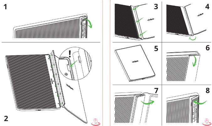 Housse intelligente pour InkPad 4 & Inkpad Color3- Noire